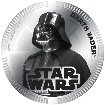 1 Dollar - Elizabeth II Darth Vader back