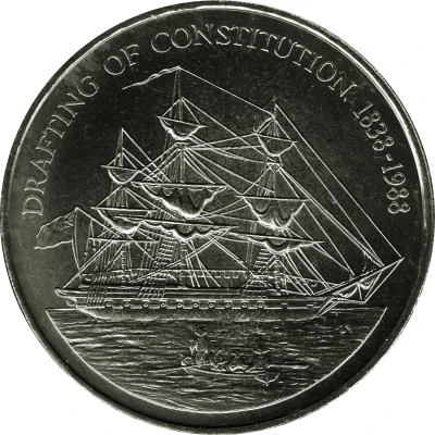 1 Dollar - Elizabeth II Drafting of the Constitution back