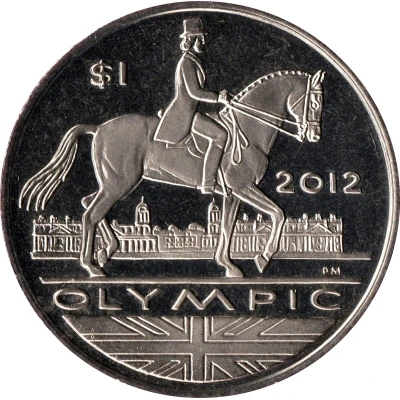 1 Dollar - Elizabeth II Dressage back