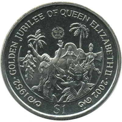 1 Dollar - Elizabeth II Golden Jubilee - Carnival Dancers back