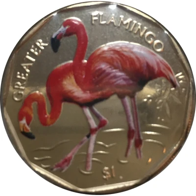 1 Dollar - Elizabeth II Greater Flamingo back