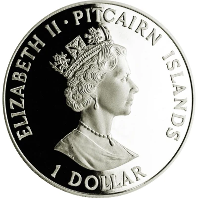 1 Dollar - Elizabeth II HMAV Bounty; Silver Proof Issue front