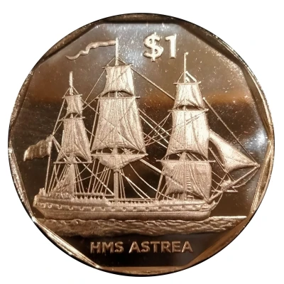 1 Dollar - Elizabeth II HMS Astrea back