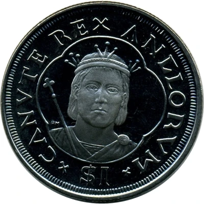 1 Dollar - Elizabeth II King Canute back