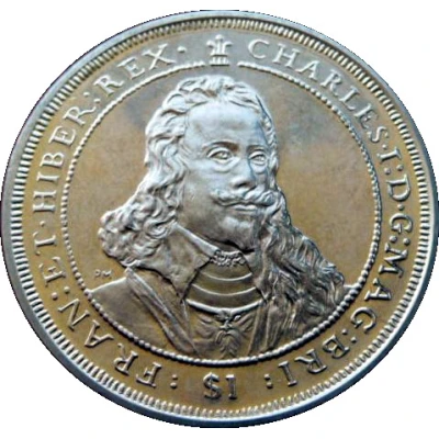 1 Dollar - Elizabeth II King Charles I back