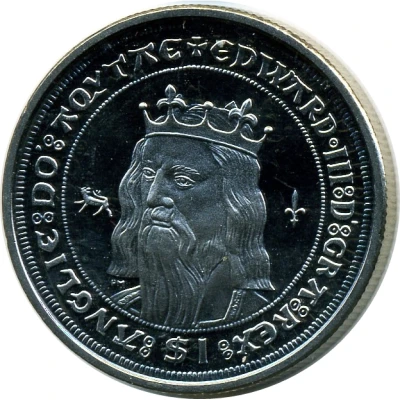 1 Dollar - Elizabeth II King Edward III back