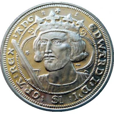 1 Dollar - Elizabeth II King Edward I back