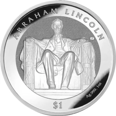 1 Dollar - Elizabeth II Lincoln Memorial, Silver Bullion back