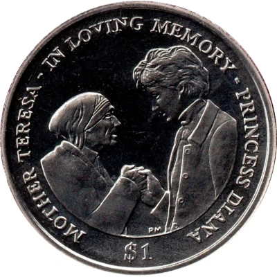 1 Dollar - Elizabeth II Mother Teresa and Princess Diana back