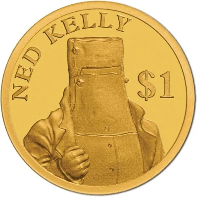 1 Dollar - Elizabeth II Ned Kelly back