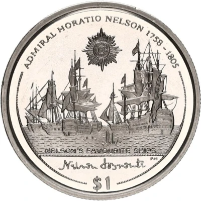 1 Dollar - Elizabeth II Nelson’s favorite Ships back