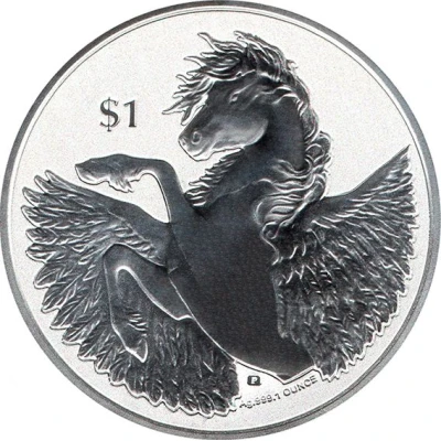 1 Dollar - Elizabeth II Pegasus back