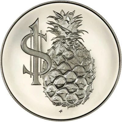 1 Dollar - Elizabeth II Pineapple back