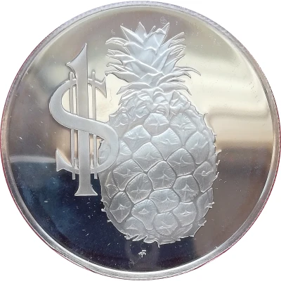 1 Dollar - Elizabeth II Pineapple back