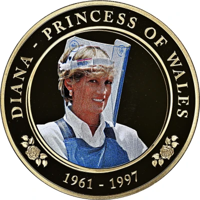 1 Dollar - Elizabeth II Princess Diana in Angola back