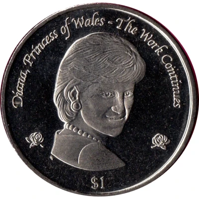 1 Dollar - Elizabeth II Princess Diana back