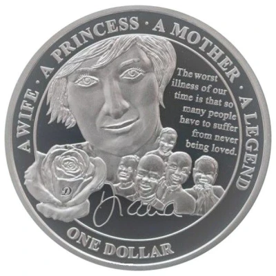 1 Dollar - Elizabeth II Princess Diana back