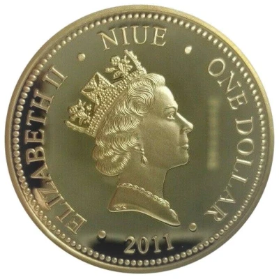 1 Dollar - Elizabeth II Princess Leia front