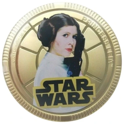 1 Dollar - Elizabeth II Princess Leia back