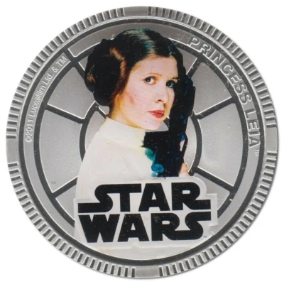 1 Dollar - Elizabeth II Princess Leia back