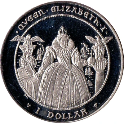 1 Dollar - Elizabeth II Queen Elizabeth I - Armada back