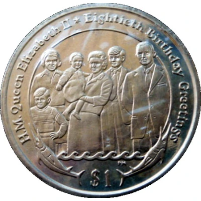 1 Dollar - Elizabeth II Queen Elizabeth II and Her Family back