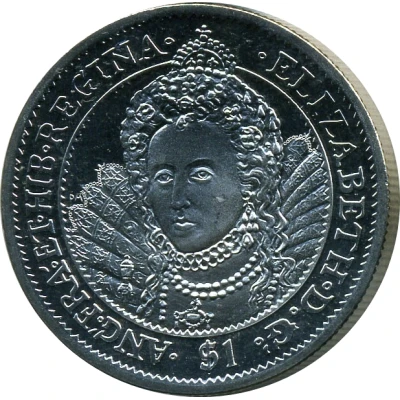 1 Dollar - Elizabeth II Queen Elizabeth I back