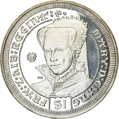 1 Dollar - Elizabeth II Queen Mary I Tudor back