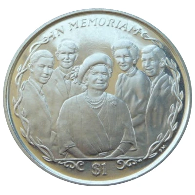 1 Dollar - Elizabeth II Queen Mother with Grandchildren back