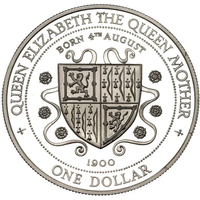 1 Dollar - Elizabeth II Queen Mother back