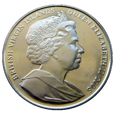 1 Dollar - Elizabeth II Queen on Aircraft Steps front