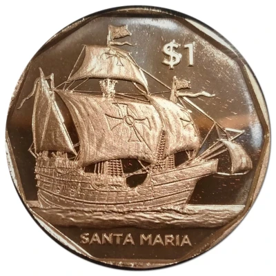 1 Dollar - Elizabeth II Santa Maria back