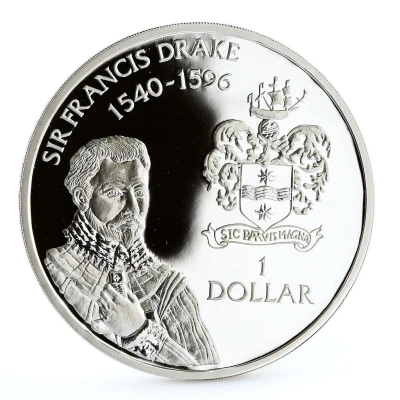 1 Dollar - Elizabeth II Sir Francis Drake back