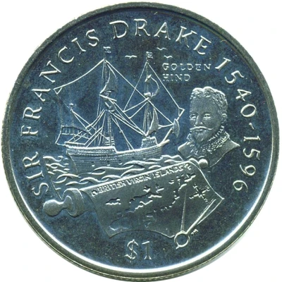 1 Dollar - Elizabeth II Sir Francis Drake back