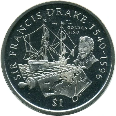 1 Dollar - Elizabeth II Sir Francis Drake back