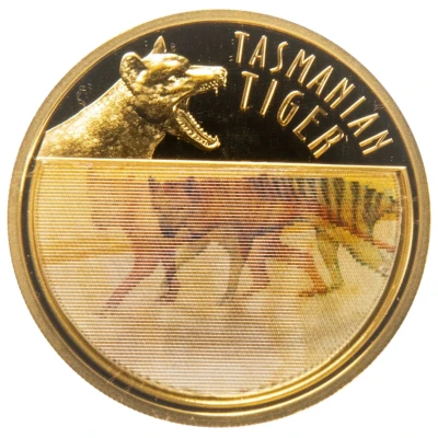 1 Dollar - Elizabeth II Tasmanian Tiger back