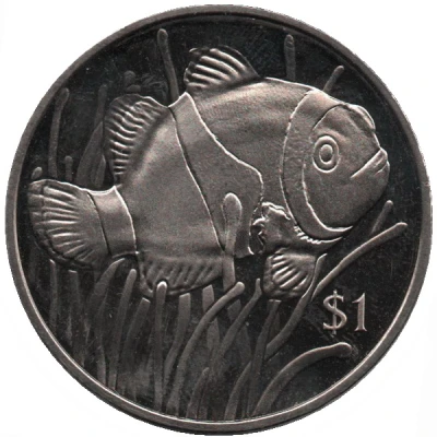 1 Dollar - Elizabeth II The Clownfish back