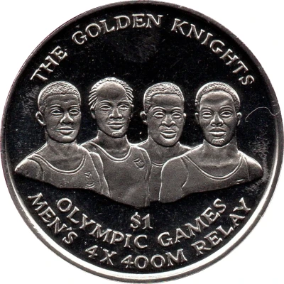 1 Dollar - Elizabeth II The Golden Knights back