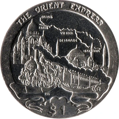 1 Dollar - Elizabeth II The Orient Express back