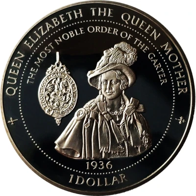 1 Dollar - Elizabeth II The Queen Mother back