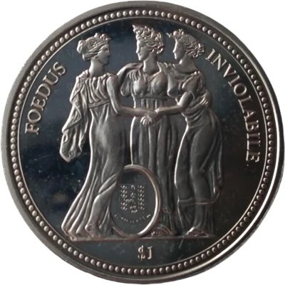 1 Dollar - Elizabeth II Three Graces back