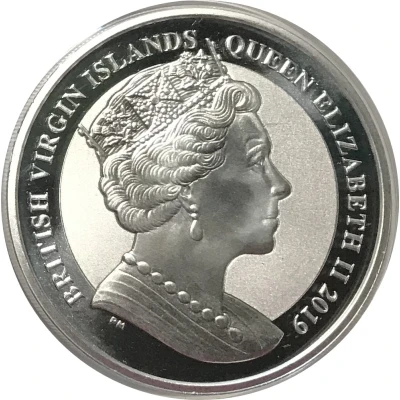 1 Dollar - Elizabeth II Una and Lion; Silver front