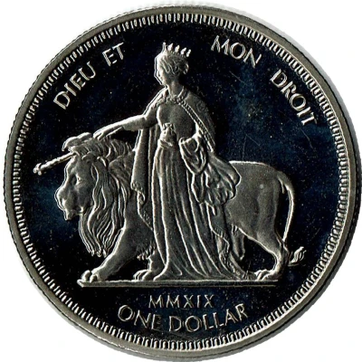 1 Dollar - Elizabeth II Una and Lion back