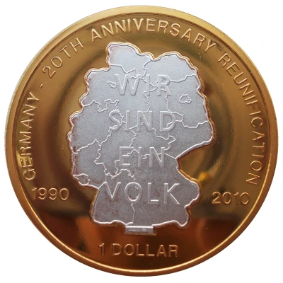 1 Dollar Germany - 20th Anniversary of Reunification back