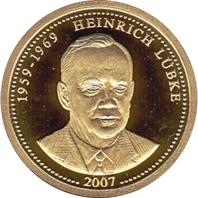 1 Dollar Heinrich Lübke back