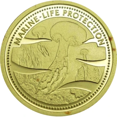 1 Dollar Jellyfish; Gold Proof Issue back