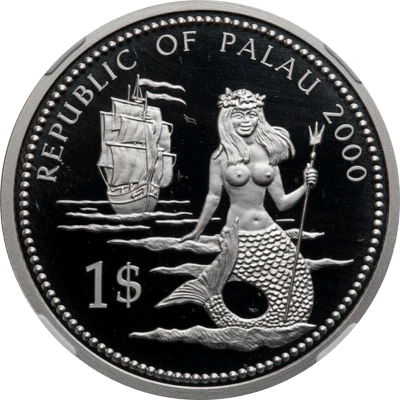 1 Dollar Lionfish and Parrotfish - Palladium Essai front