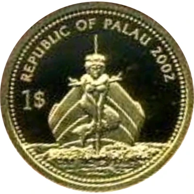 1 Dollar Pufferfish; Gold Proof Issue front