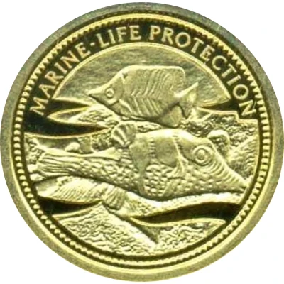 1 Dollar Pufferfish; Gold Proof Issue back