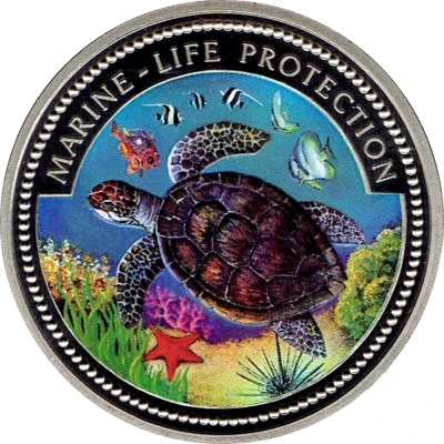 1 Dollar Sea Turtle back